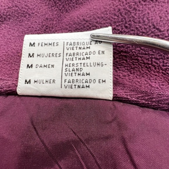 Columbia Women Fleece Jacket Full Zip Size M Quilted Panel Purple - Picture 7 of 16